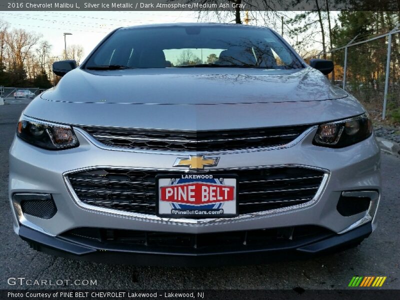 Silver Ice Metallic / Dark Atmosphere/Medium Ash Gray 2016 Chevrolet Malibu L