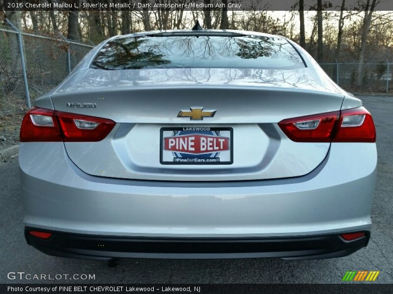 Silver Ice Metallic / Dark Atmosphere/Medium Ash Gray 2016 Chevrolet Malibu L