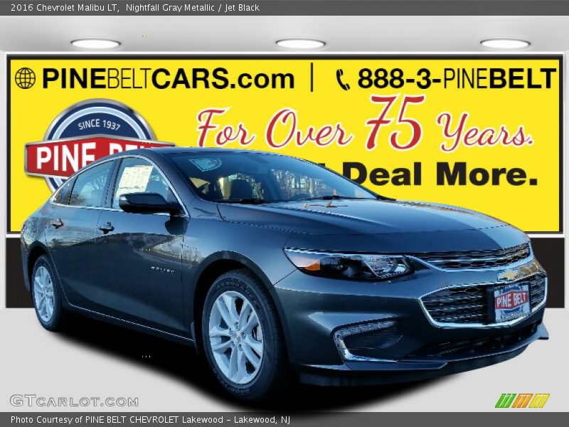 Nightfall Gray Metallic / Jet Black 2016 Chevrolet Malibu LT