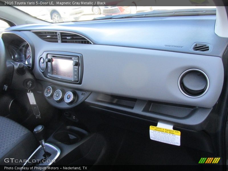 Magnetic Gray Metallic / Black 2016 Toyota Yaris 5-Door LE