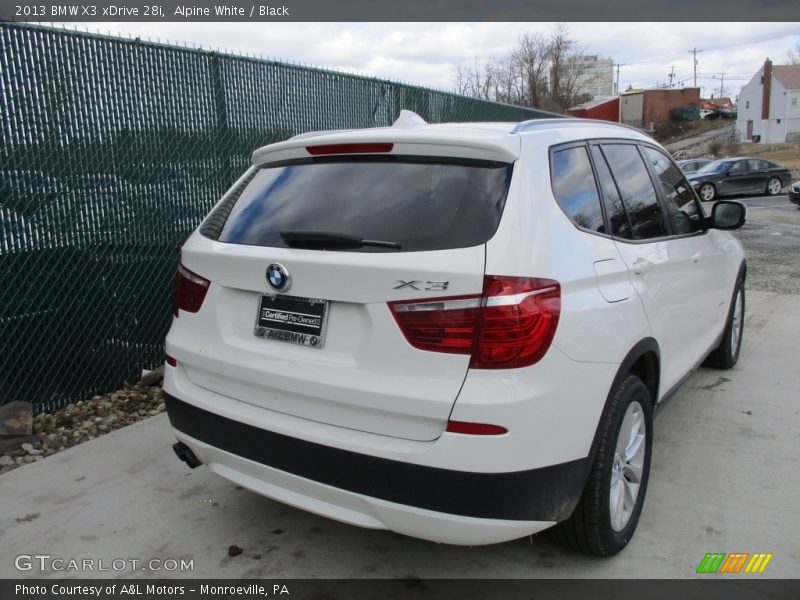 Alpine White / Black 2013 BMW X3 xDrive 28i