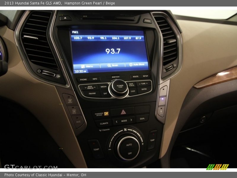 Hampton Green Pearl / Beige 2013 Hyundai Santa Fe GLS AWD