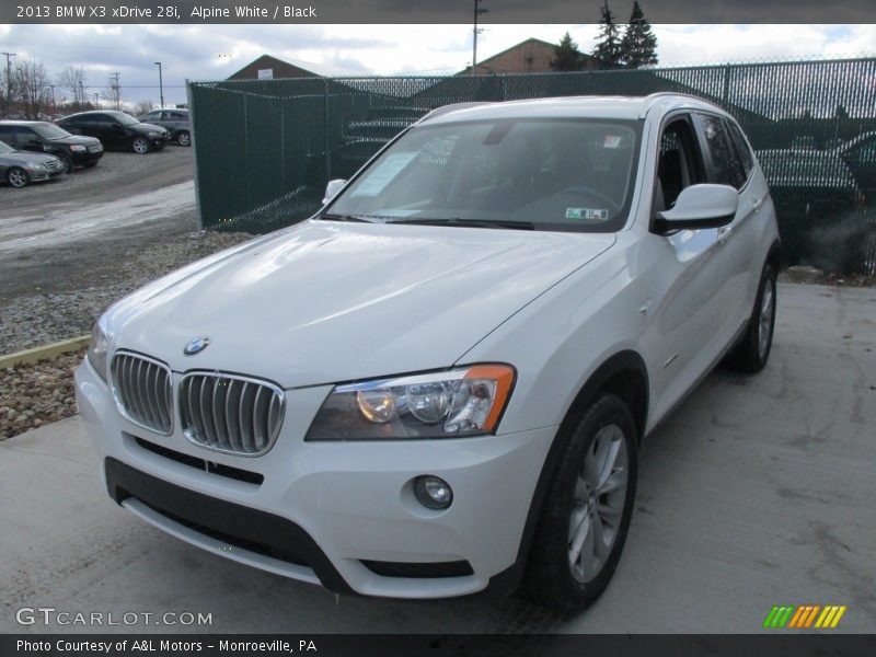 Alpine White / Black 2013 BMW X3 xDrive 28i