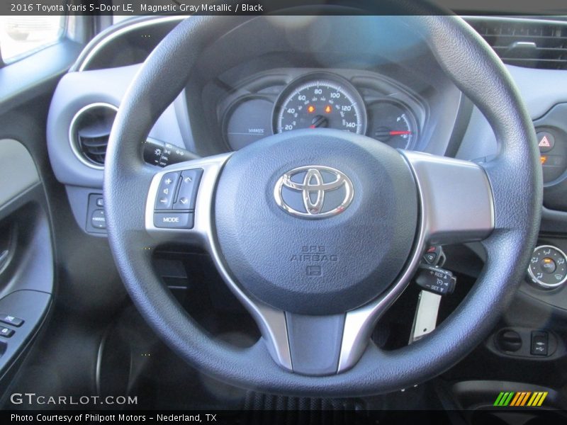 Magnetic Gray Metallic / Black 2016 Toyota Yaris 5-Door LE