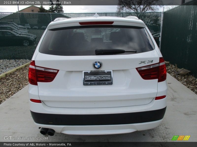 Alpine White / Black 2013 BMW X3 xDrive 28i