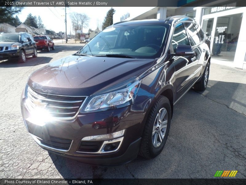 Sable Metallic / Ebony 2015 Chevrolet Traverse LT AWD