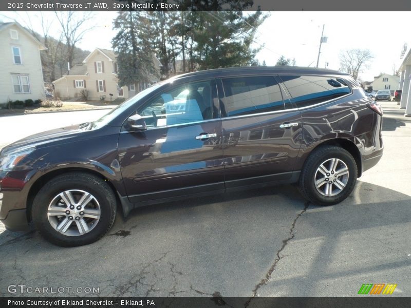 Sable Metallic / Ebony 2015 Chevrolet Traverse LT AWD