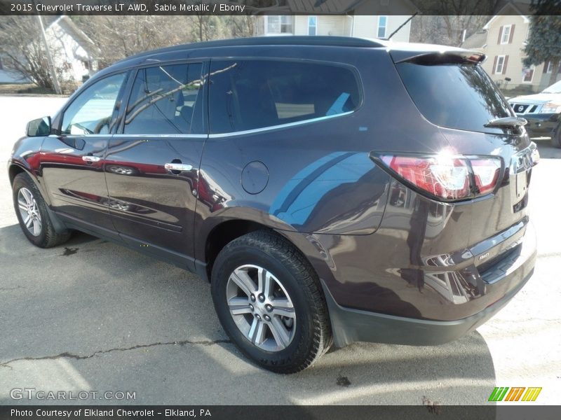 Sable Metallic / Ebony 2015 Chevrolet Traverse LT AWD