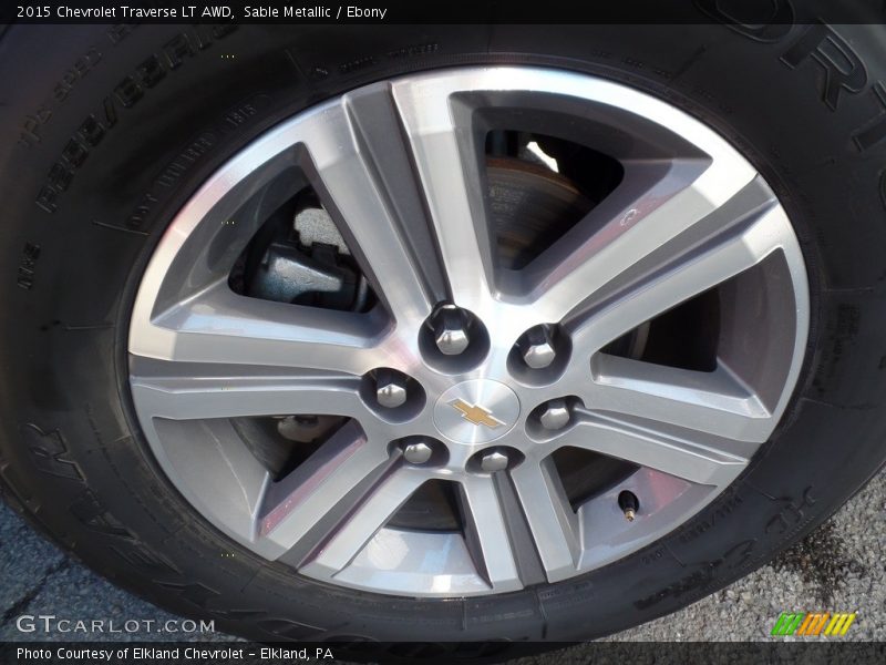 Sable Metallic / Ebony 2015 Chevrolet Traverse LT AWD