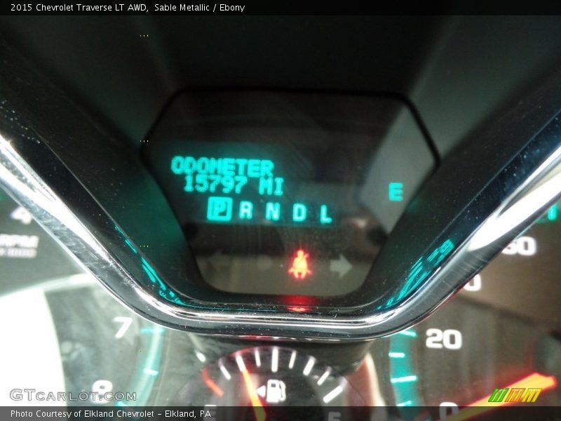 Sable Metallic / Ebony 2015 Chevrolet Traverse LT AWD