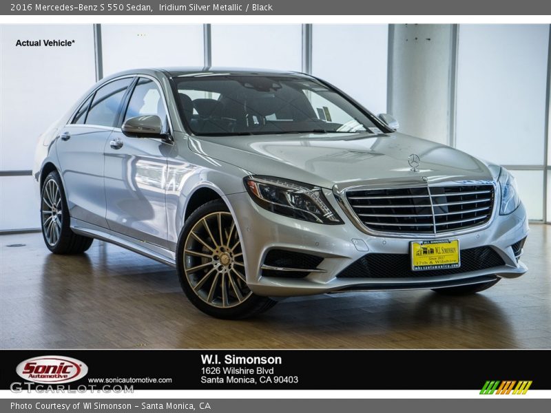 Iridium Silver Metallic / Black 2016 Mercedes-Benz S 550 Sedan