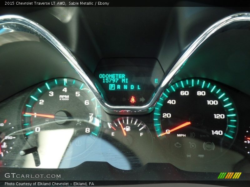 Sable Metallic / Ebony 2015 Chevrolet Traverse LT AWD