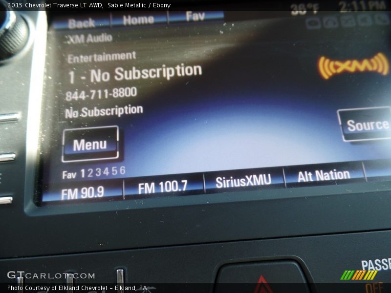 Sable Metallic / Ebony 2015 Chevrolet Traverse LT AWD