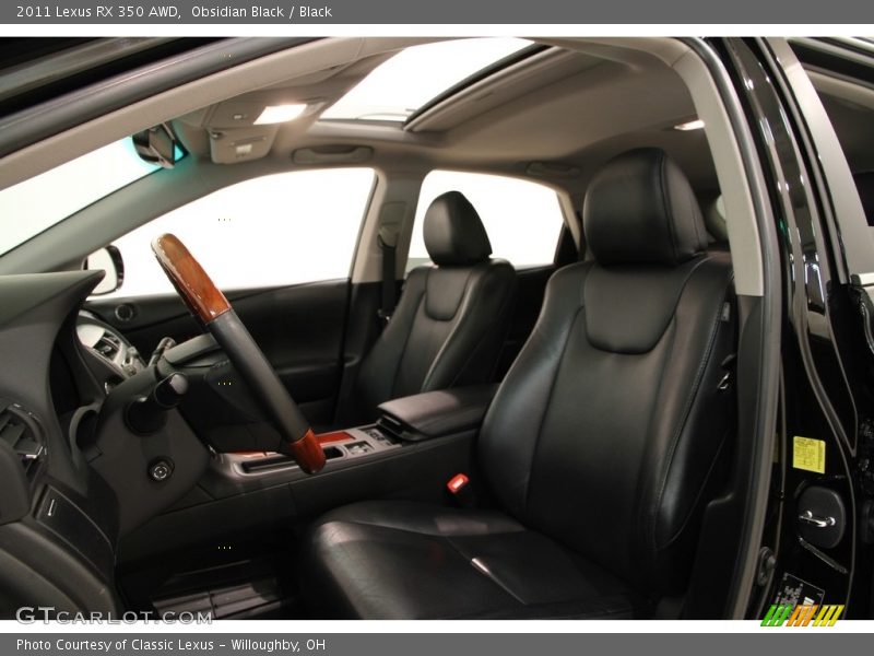 Obsidian Black / Black 2011 Lexus RX 350 AWD