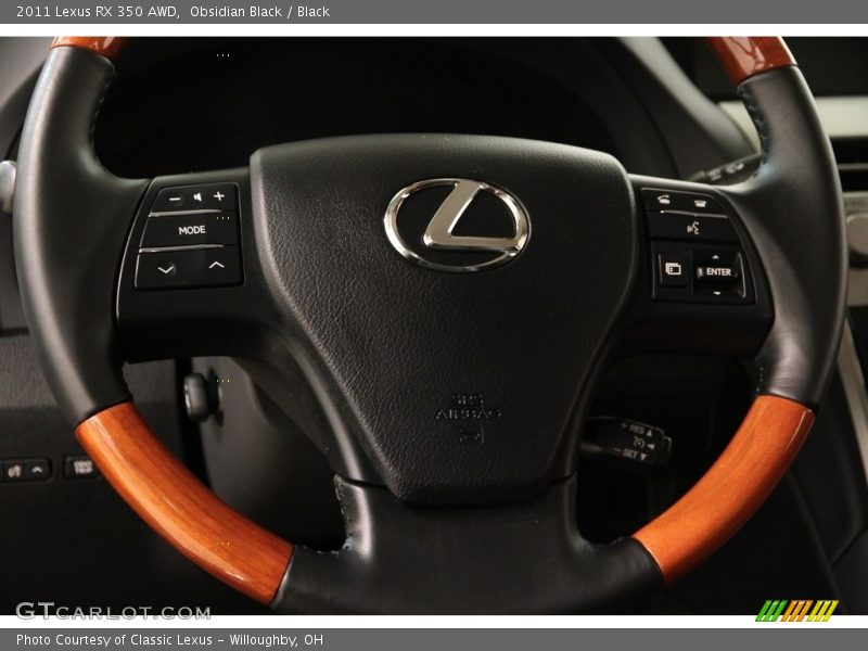 Obsidian Black / Black 2011 Lexus RX 350 AWD