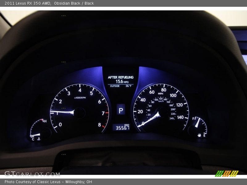 Obsidian Black / Black 2011 Lexus RX 350 AWD