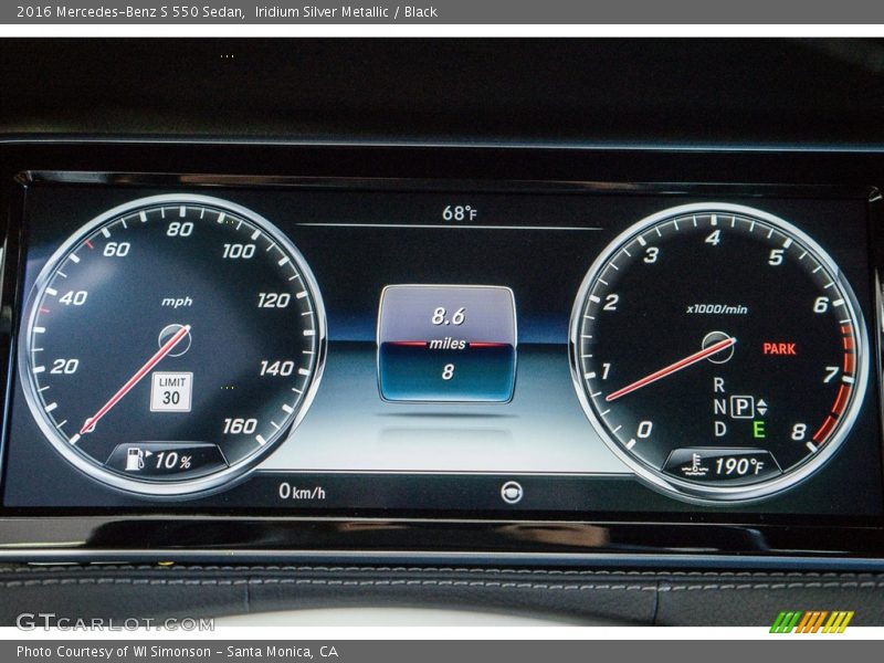Iridium Silver Metallic / Black 2016 Mercedes-Benz S 550 Sedan