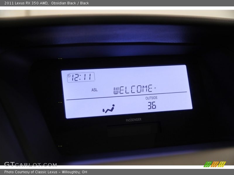 Obsidian Black / Black 2011 Lexus RX 350 AWD