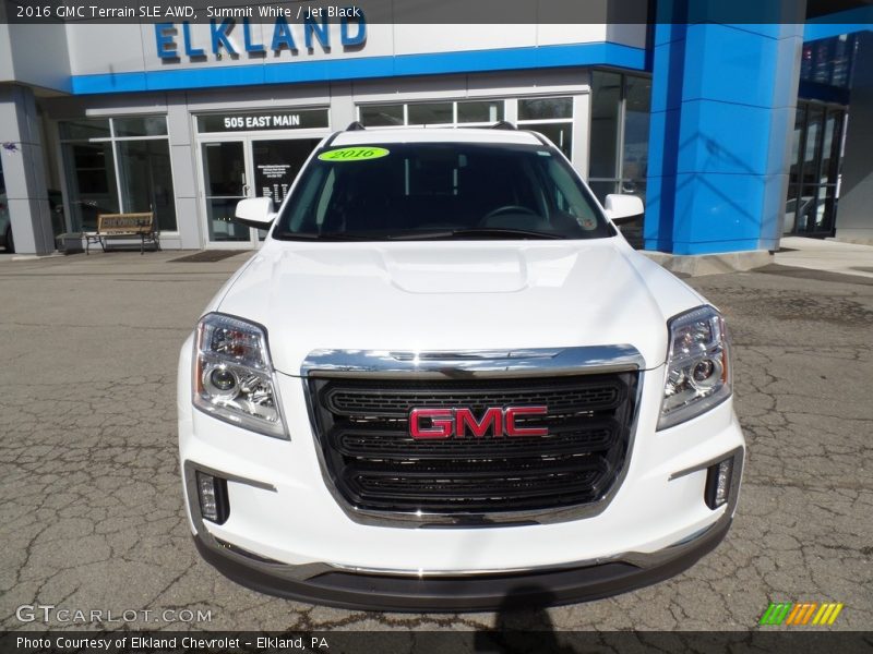 Summit White / Jet Black 2016 GMC Terrain SLE AWD