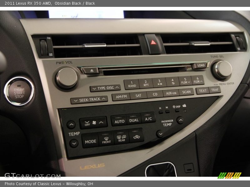 Obsidian Black / Black 2011 Lexus RX 350 AWD