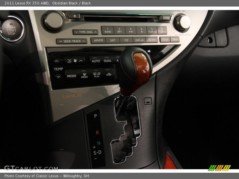 Obsidian Black / Black 2011 Lexus RX 350 AWD