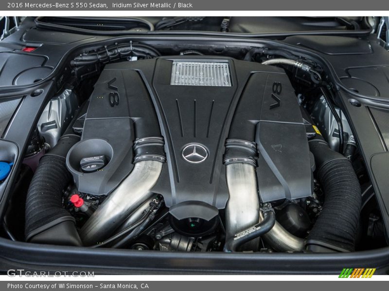 Iridium Silver Metallic / Black 2016 Mercedes-Benz S 550 Sedan