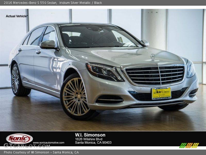 Iridium Silver Metallic / Black 2016 Mercedes-Benz S 550 Sedan