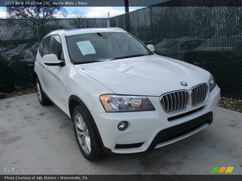 Alpine White / Black 2013 BMW X3 xDrive 28i