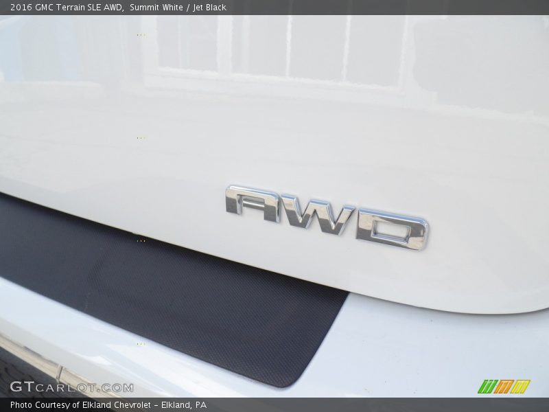 Summit White / Jet Black 2016 GMC Terrain SLE AWD