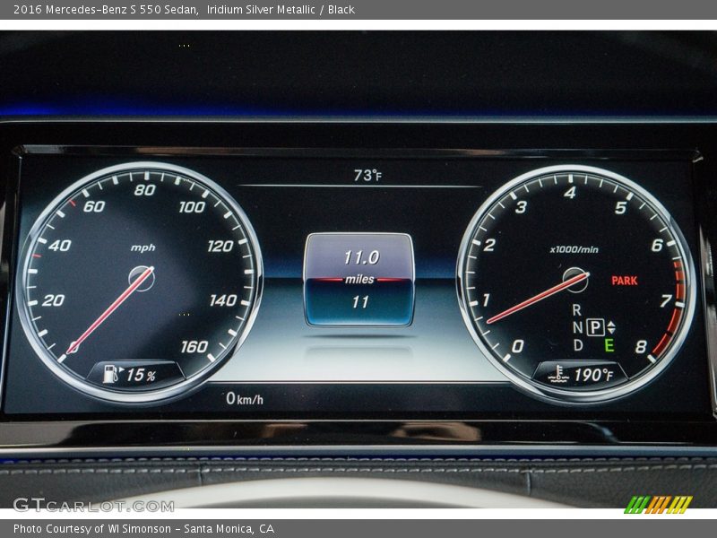 Iridium Silver Metallic / Black 2016 Mercedes-Benz S 550 Sedan