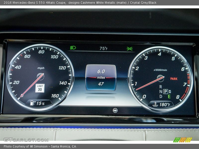  2016 S 550 4Matic Coupe 550 4Matic Coupe Gauges