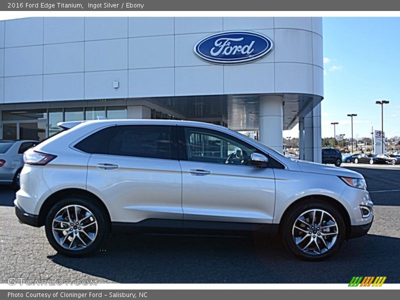 Ingot Silver / Ebony 2016 Ford Edge Titanium