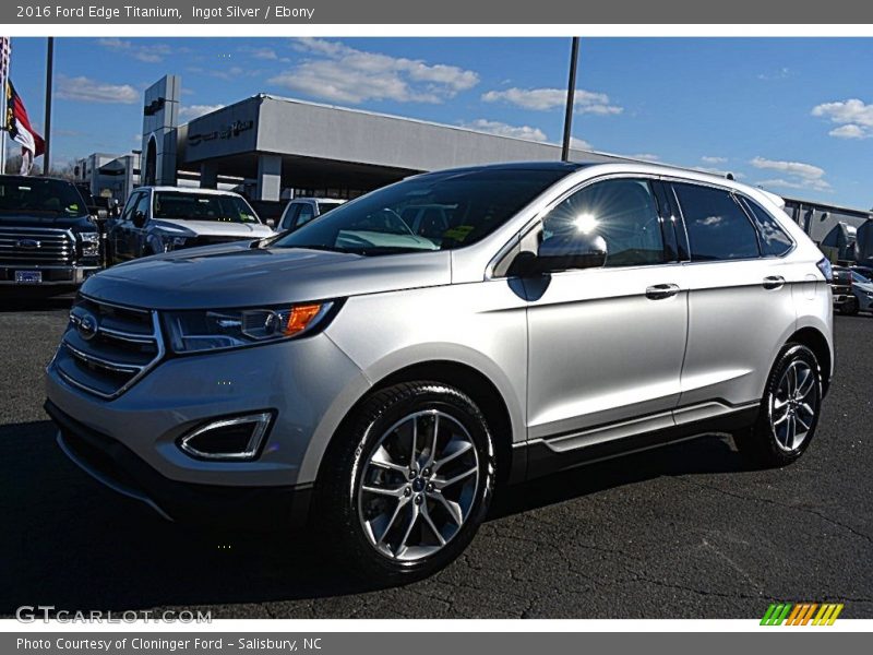 Ingot Silver / Ebony 2016 Ford Edge Titanium