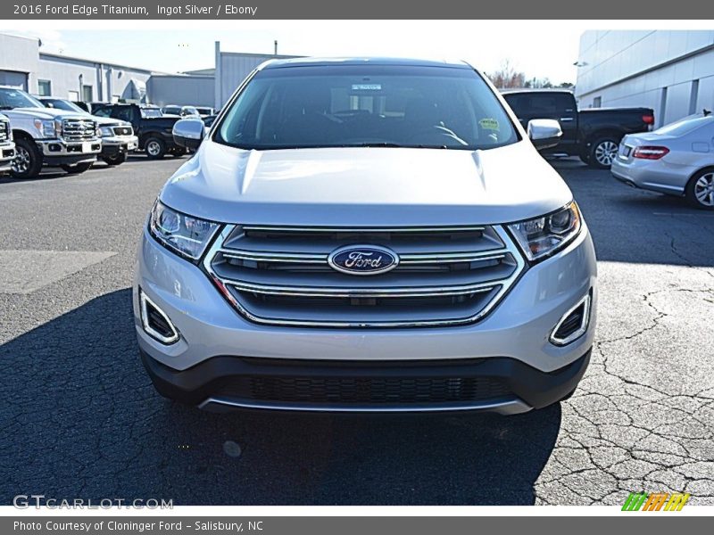 Ingot Silver / Ebony 2016 Ford Edge Titanium