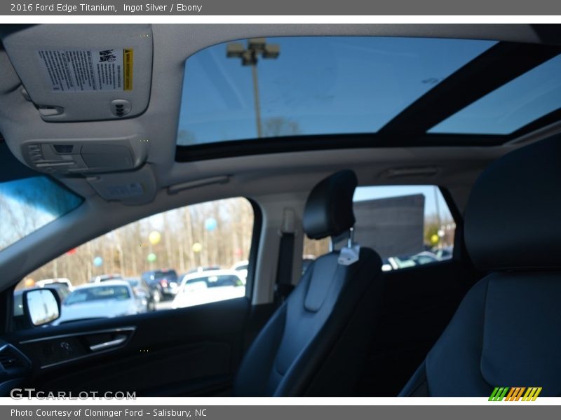 Ingot Silver / Ebony 2016 Ford Edge Titanium