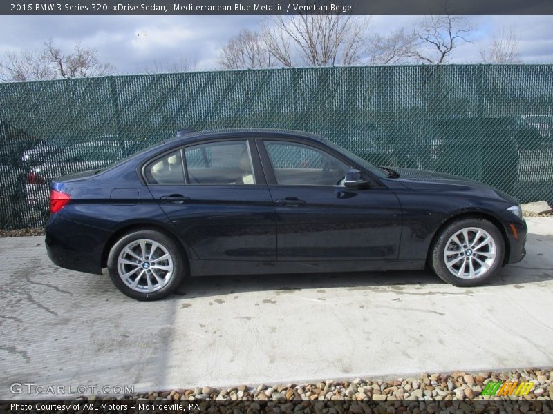 Mediterranean Blue Metallic / Venetian Beige 2016 BMW 3 Series 320i xDrive Sedan