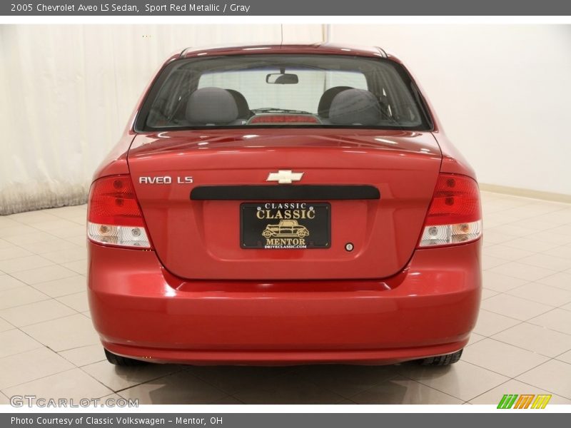 Sport Red Metallic / Gray 2005 Chevrolet Aveo LS Sedan