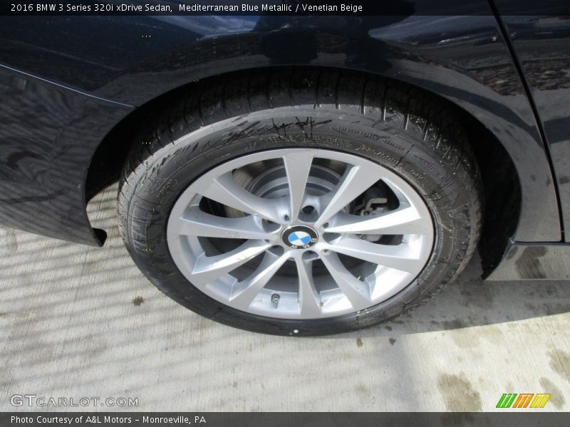 Mediterranean Blue Metallic / Venetian Beige 2016 BMW 3 Series 320i xDrive Sedan