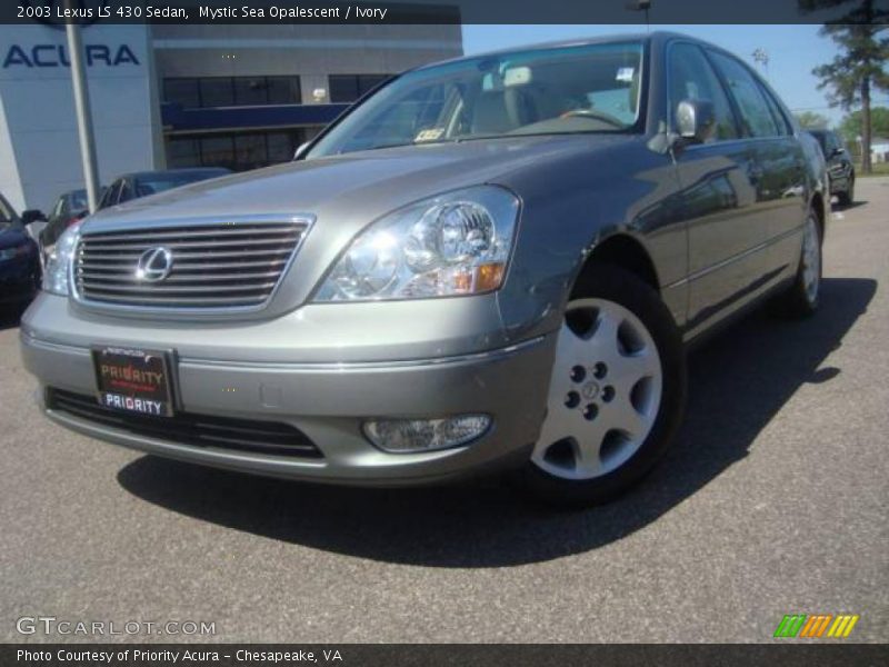 Mystic Sea Opalescent / Ivory 2003 Lexus LS 430 Sedan