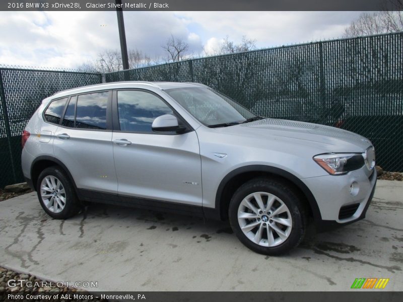 Glacier Silver Metallic / Black 2016 BMW X3 xDrive28i