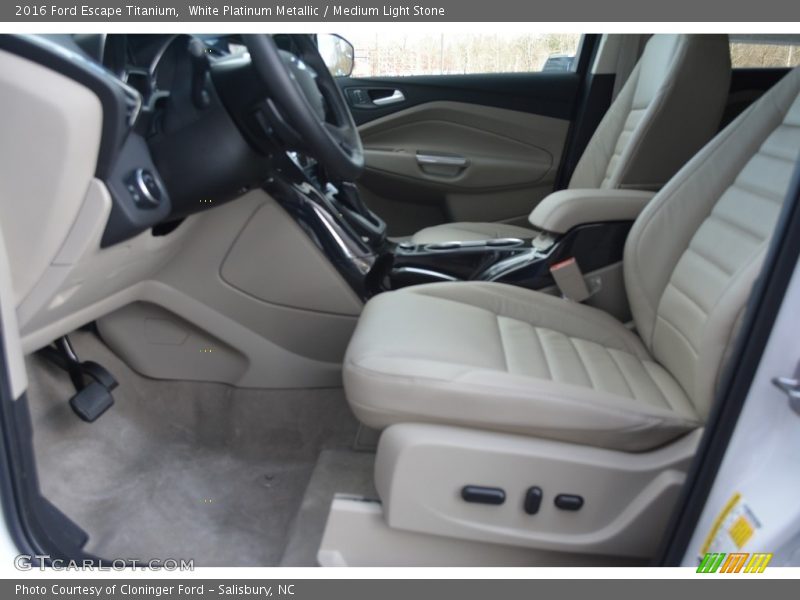 White Platinum Metallic / Medium Light Stone 2016 Ford Escape Titanium