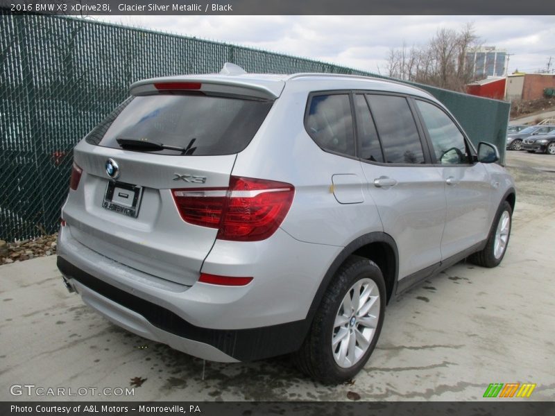 Glacier Silver Metallic / Black 2016 BMW X3 xDrive28i