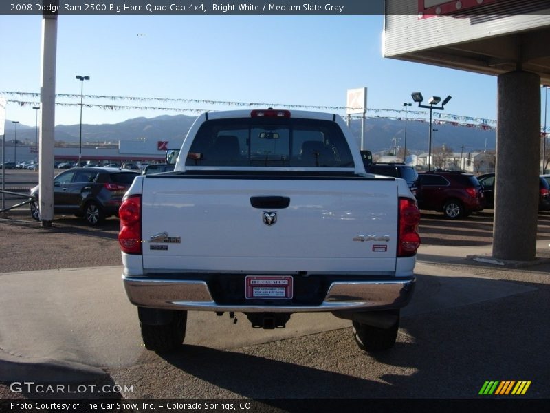 Bright White / Medium Slate Gray 2008 Dodge Ram 2500 Big Horn Quad Cab 4x4