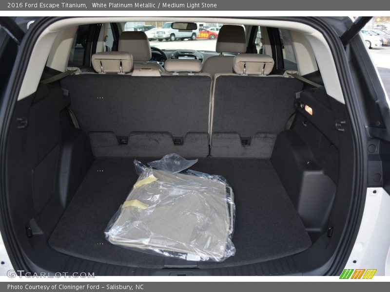 White Platinum Metallic / Medium Light Stone 2016 Ford Escape Titanium