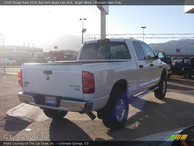 Bright White / Medium Slate Gray 2008 Dodge Ram 2500 Big Horn Quad Cab 4x4