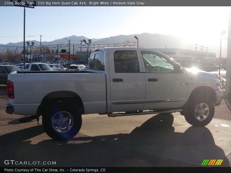 Bright White / Medium Slate Gray 2008 Dodge Ram 2500 Big Horn Quad Cab 4x4