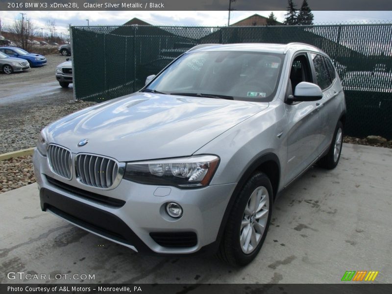 Glacier Silver Metallic / Black 2016 BMW X3 xDrive28i