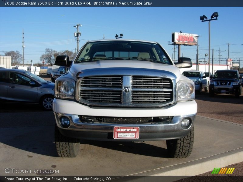 Bright White / Medium Slate Gray 2008 Dodge Ram 2500 Big Horn Quad Cab 4x4