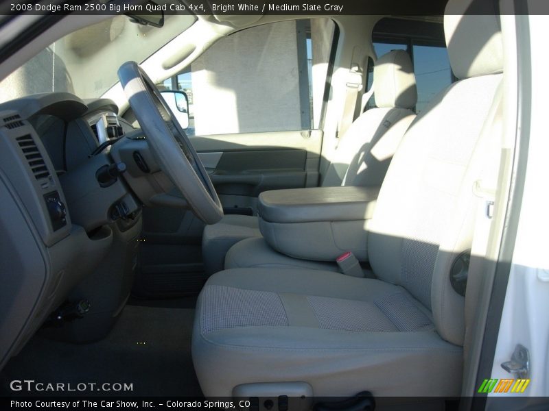 Bright White / Medium Slate Gray 2008 Dodge Ram 2500 Big Horn Quad Cab 4x4