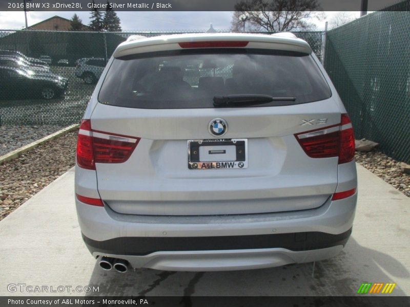 Glacier Silver Metallic / Black 2016 BMW X3 xDrive28i